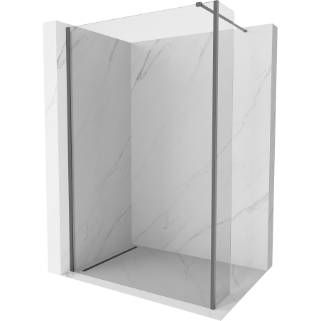Mexen Kioto sprchová stena Walk-in 120 x 30 cm, priehľadná, gun metal - 800-120-212-95-00-030