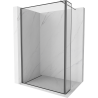Mexen Kioto sprchová stena Walk-in 110 x 40 cm, čierny vzor, gun metal - 800-110-212-95-70-040