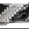 Mexen Kioto sprchová stěna Walk-in 130 x 40 cm, černý vzor, gun metal - 800-130-212-95-70-040