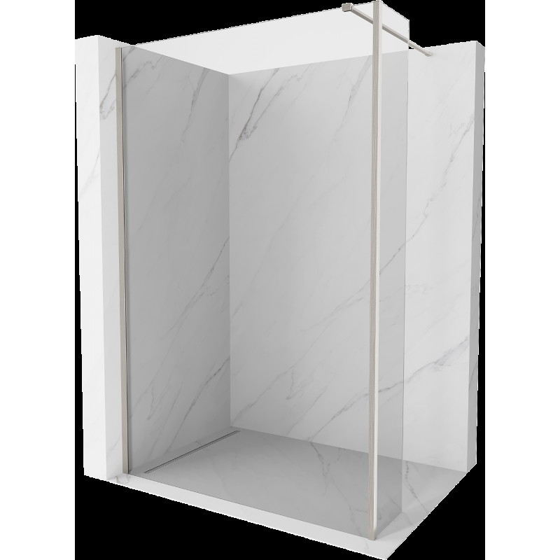 Mexen Kioto sprchová stena Walk-in 105 x 30 cm, transparentná, kartáčovaný nikl - 800-105-212-97-00-030