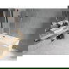 Mexen Cubik obdĺžniková vaňa 160 x 70 cm s krytom a 3-krídlovou zástenou 120 cm, transparentná, čierna - 550316070X9012037000
