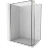 Mexen Kioto sprchová stena Walk-in 130 x 40 cm, čierny vzor, brúsený nikel - 800-130-212-97-70-040