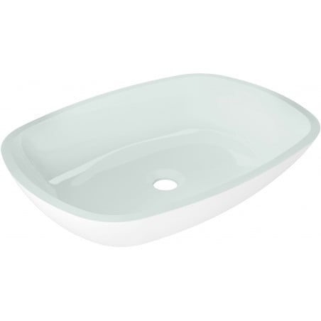 Mexen Araks sklenené umývadlo na dosku 54 x 39 cm, biele - 24155430