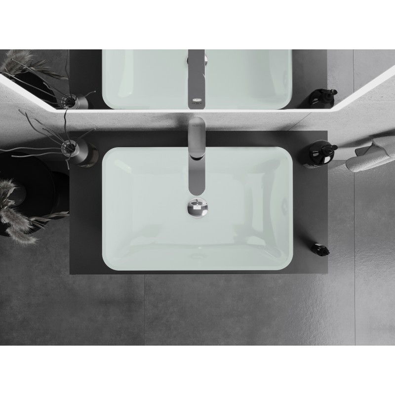 Mexen Megan sklenené umývadlo na dosku 56 x 36 cm, biele - 24135630