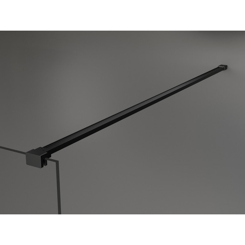 Mexen Kioto samostatne stojaca sprchová stena 120 x 200 cm, priehľadná/mrazená 8 mm, čierna - 800-120-002-70-35