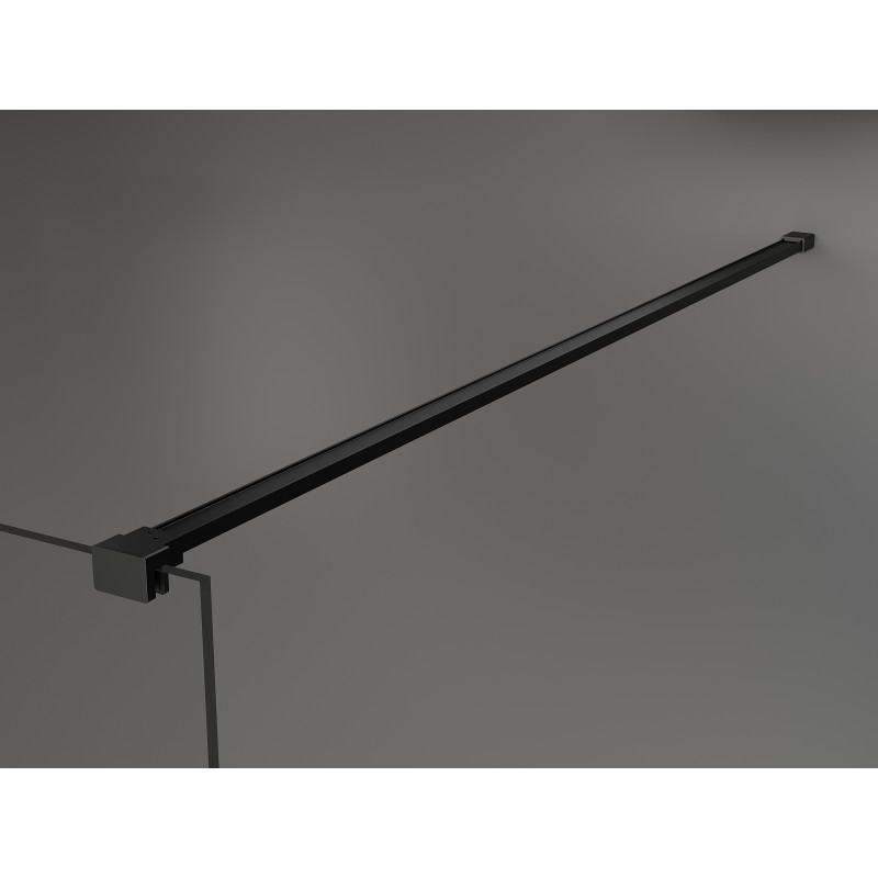 Mexen Kioto voľne stojaca sprchová stena 110 x 200 cm, pruhovaná 8 mm, čierna - 800-110-002-70-09