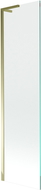 Mexen Next L jednokrídlová vaňová zástena 50 x 150 cm, priehľadná, zlatá - 895-050-000-03-00-50