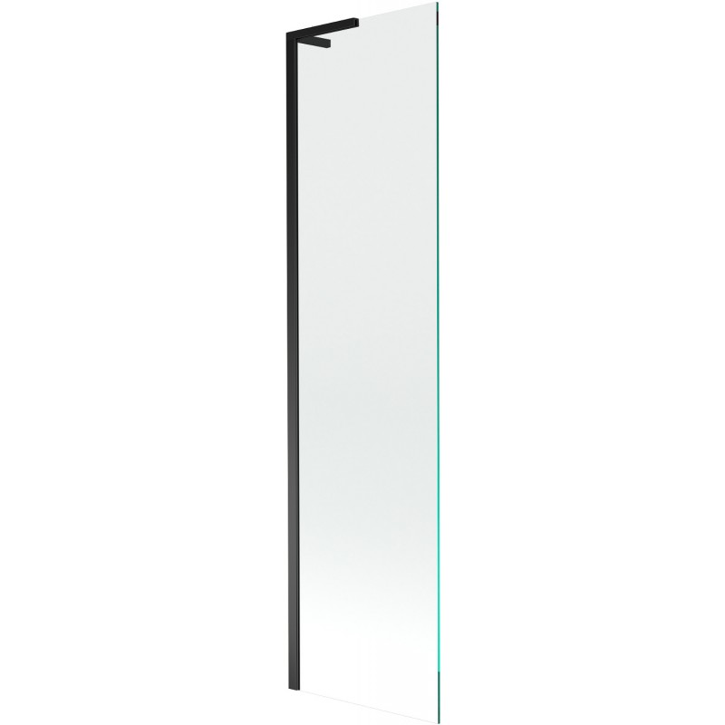 Mexen Next L paraván do vane 1-krídlový 50 x 150 cm, transparentný, čierny - 895-050-000-03-00-70