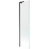 Mexen Next L paraván do vane 1-krídlový 50 x 150 cm, transparentný, čierny - 895-050-000-03-00-70
