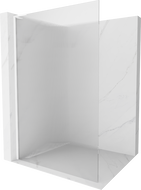 Mexen Kioto L sprchová zástena Walk-in 100 x 200 cm, matné sklo, biela - 800-100-103-20-09