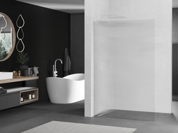 Mexen Kioto L sprchová zástena Walk-in 100 x 200 cm, matné sklo, biela - 800-100-103-20-09