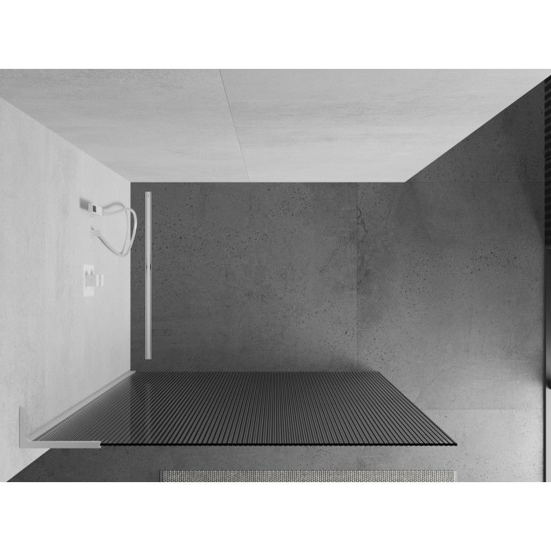 Mexen Kioto L sprchová stena Walk-in 110 x 200 cm, pruhy, biela - 800-110-103-20-09