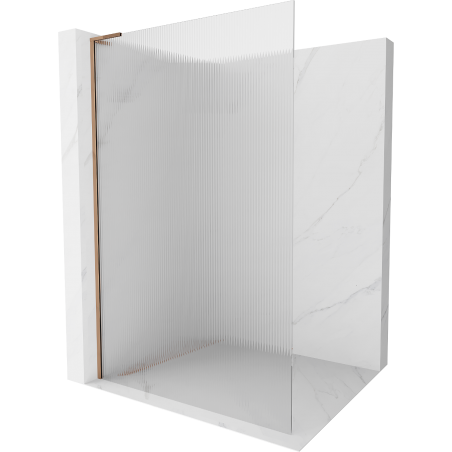 Mexen Kioto L sprchová stena Walk-in 70 x 200 cm, priesvitné, ružové zlato - 800-070-103-60-09
