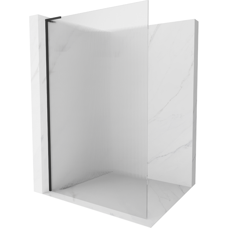 Mexen Kioto L sprchová stena Walk-in 120 x 200 cm, pásiky, čierna - 800-120-103-70-09