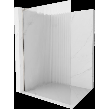 Mexen Kioto L nástenný sprchový panel Walk-in 70 x 200 cm, matný, brúsený nikl - 800-070-103-97-09