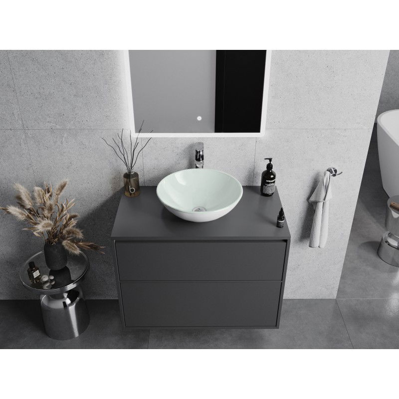 Mexen Mira sklenené umývadlo na dosku 42 x 42 cm, biele - 24124230