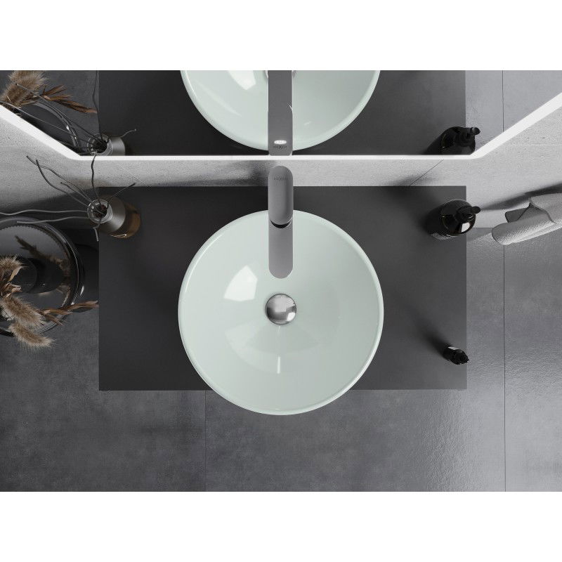 Mexen Mira sklenené umývadlo na dosku 42 x 42 cm, biele - 24124230