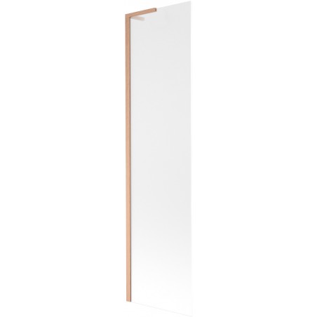 Mexen Next L vaňová zástenka 1-krídlová 50 x 150 cm, mrazové sklo, kartáčovaná meď - 895-050-000-03-30-65