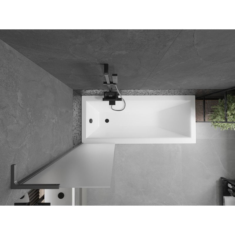 Mexen Next L vanová sprcha 1-krídlová 50 x 150 cm, námraza, gun metal - 895-050-000-03-30-95