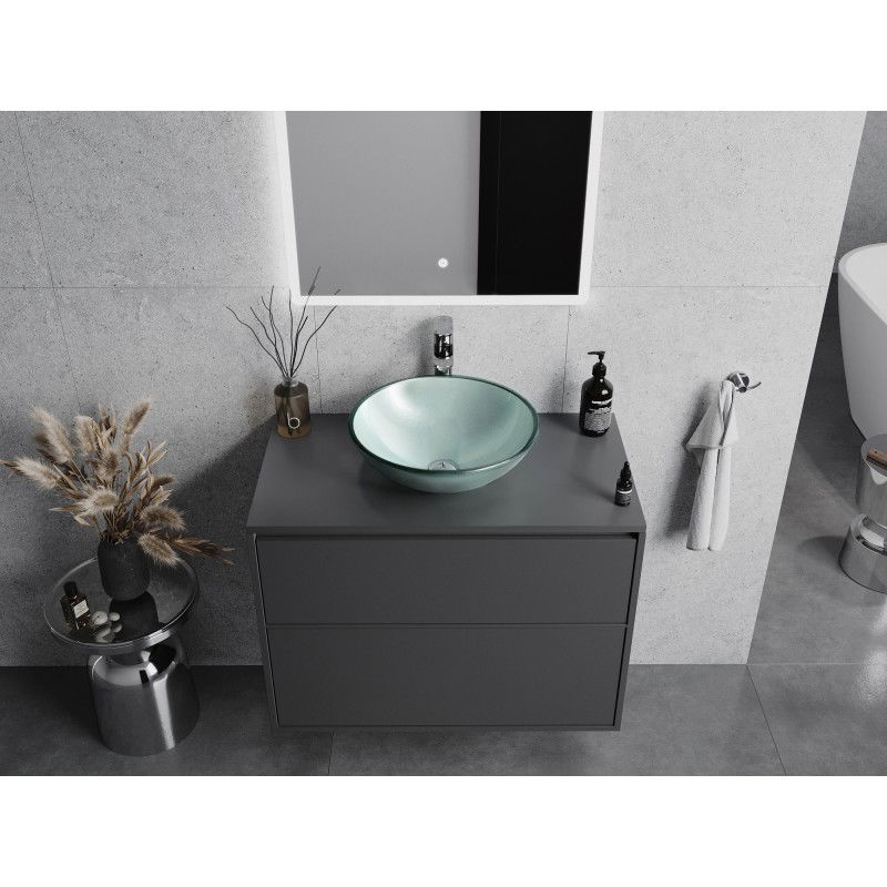 Mexen Mira sklenené umývadlo na dosku 42 x 42 cm, strieborné - 24124211