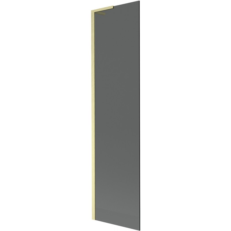 Mexen Next L vaňová zástena 1-krídlová 50 x 150 cm, grafitová, zlatá kartáčovaná - 895-050-000-03-40-55