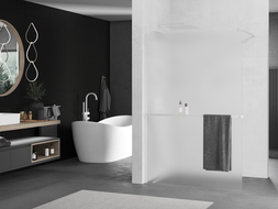Mexen Kioto+ sprchová zástena s poličkou Walk-in 70 x 200 cm, mrazené, biela - 800-070-121-20-30