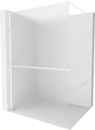 Mexen Kioto+ sprchová stena s poličkou Walk-in 90 x 200 cm, mrazené sklo, biela - 800-090-121-20-30