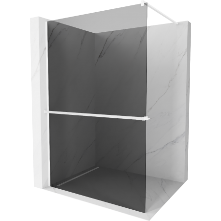 Mexen Kioto+ sprchová stena s poličkou Walk-in 80 x 200 cm, grafitová, biela - 800-080-121-20-40