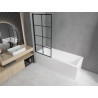 Mexen Cubik obdĺžniková vaňa 170 x 70 cm s obkladom a 1-krídlovou zástenou 70 cm, čierny vzor - 550317070X9307017077