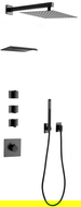 Mexen Boka podomietková sprchová súprava, čierna - 7603-03-70
