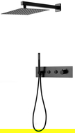 Mexen Azul zabudovaná sprchová sada, čierna - 7629-03-70