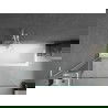 Mexen Next L kúpeľňová stena 1-list 100 x 150 cm, priehľadná, biela - 895-100-000-03-00-20