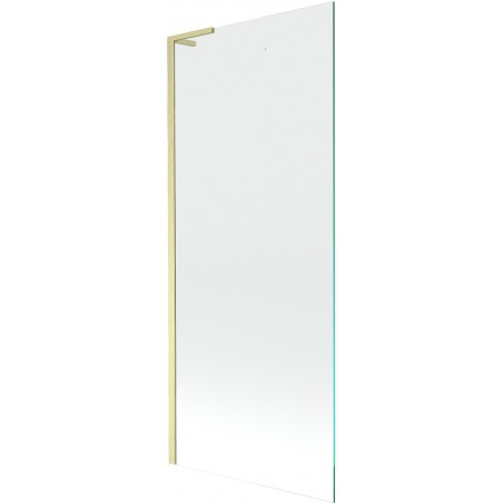 Mexen Next L vaňová zástenka 1-krídlová 80 x 150 cm, transparentné, zlato kartáčované - 895-080-000-03-00-55