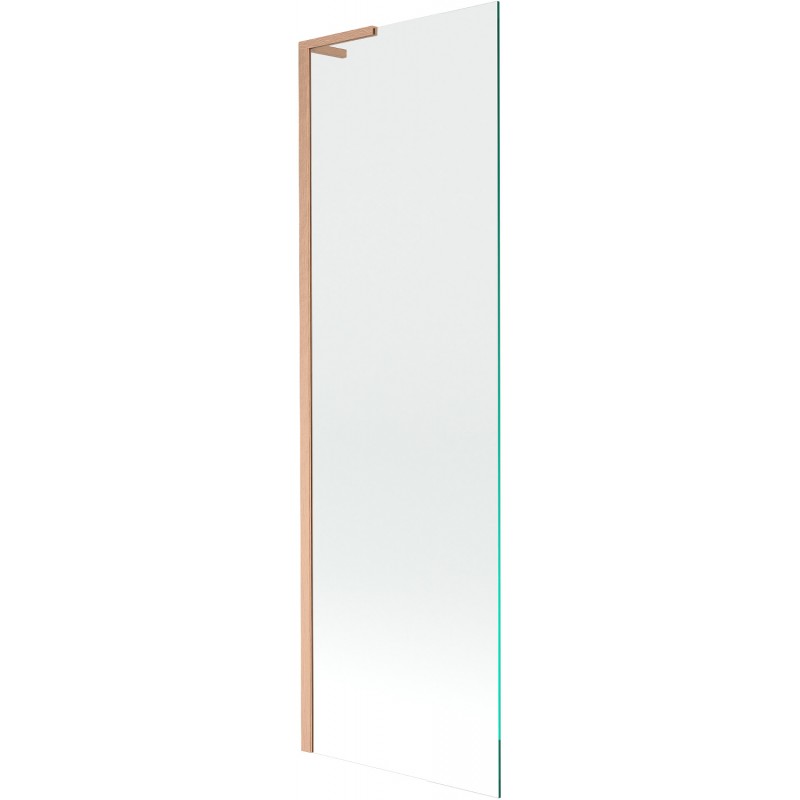 Mexen Next L vaňová zástena 1-krídlo 60 x 150 cm, transparentná, brúsená meď - 895-060-000-03-00-65