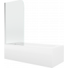 Mexen Vega obdĺžniková vaňa 150 x 70 cm s obložením a jedným krídlovým paravánom 70 cm, transparentná, chróm - 550115070X900701?