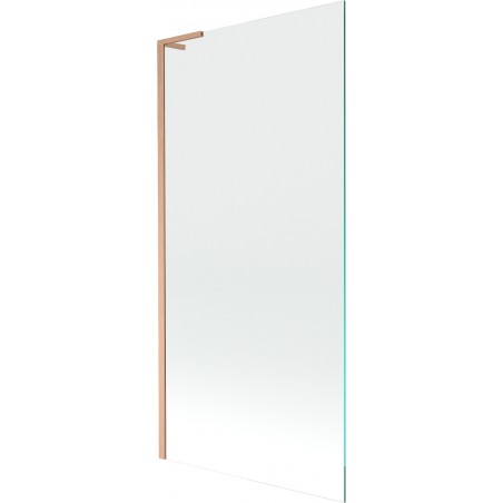 Mexen Next L paraván na vaňu 1-krídlový 90 x 150 cm, transparentný, brúsená meď - 895-090-000-03-00-65
