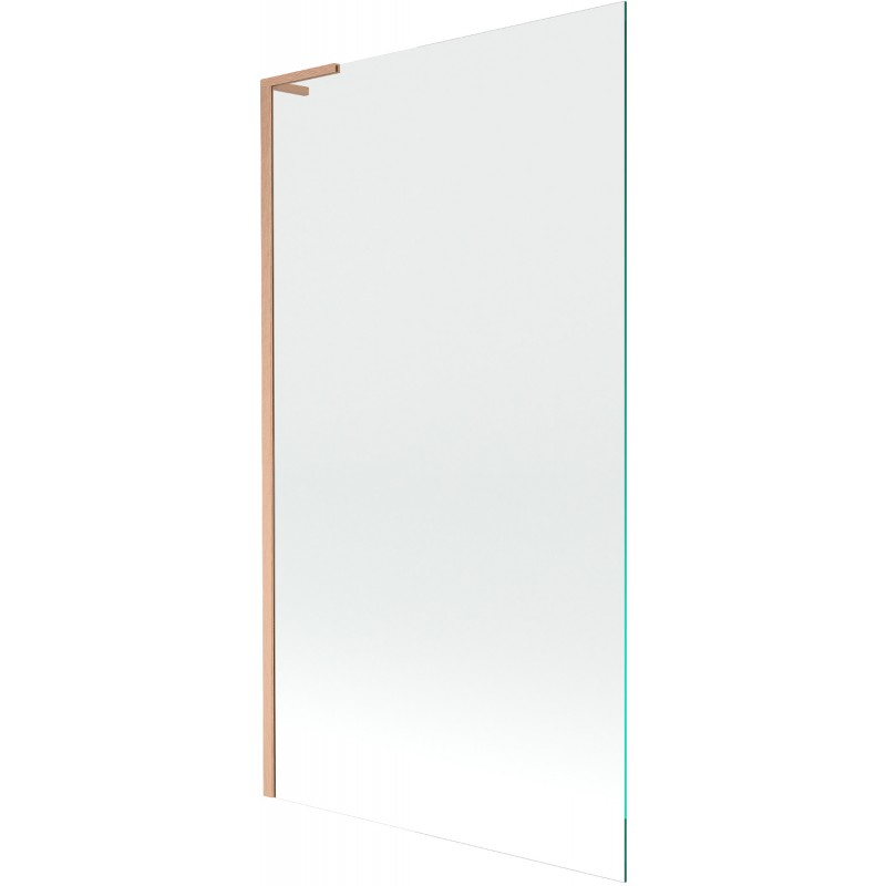 Mexen Next L vaňová zástena 1-krídlová 100 x 150 cm, priehľadná, brúsená meď - 895-100-000-03-00-65