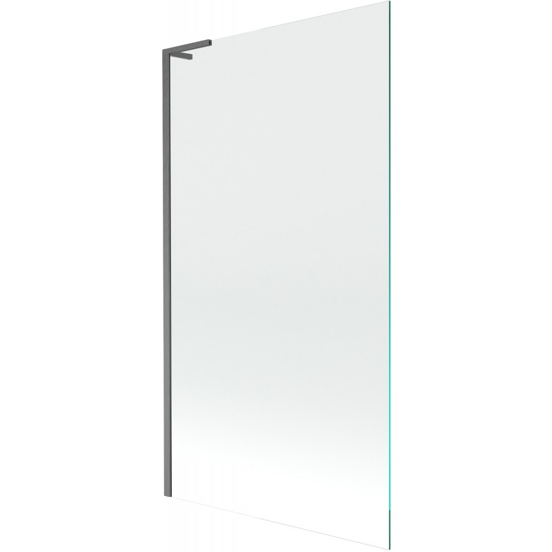 Mexen Next L paraván na vaňu 1-krídlový 100 x 150 cm, transparentný, kefa zbraňovej sivej - 895-100-000-03-00-66