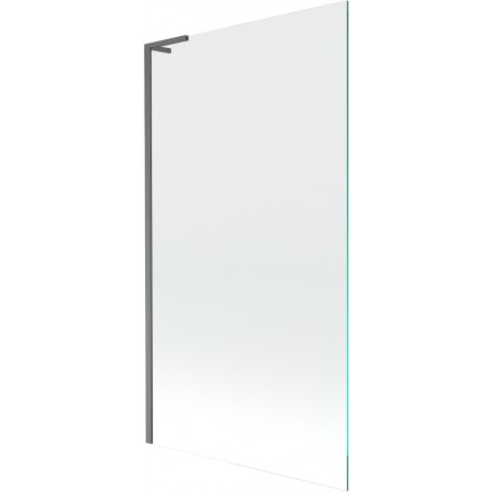 Mexen Next L paraván na vaňu 1-krídlový 100 x 150 cm, transparentný, kefa zbraňovej sivej - 895-100-000-03-00-66