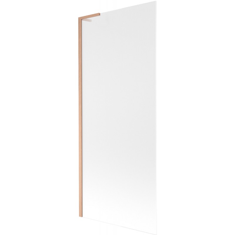 Mexen Next L vaňová zástena s 1 krídlom 80 x 150 cm, mrazené sklo, brúsená meď - 895-080-000-03-30-65