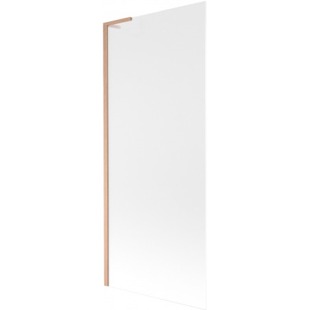 Mexen Next L vaňová zástena s 1 krídlom 80 x 150 cm, mrazené sklo, brúsená meď - 895-080-000-03-30-65