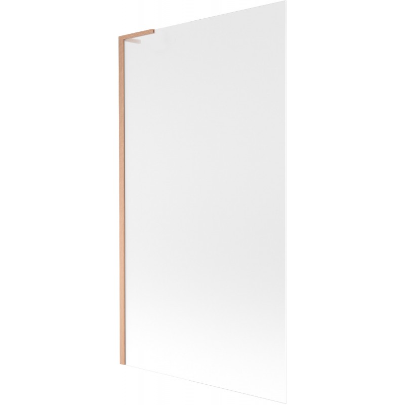 Mexen Next L 1-krídlová vaňová zástenka 100 x 150 cm, matné sklo, brúsená meď - 895-100-000-03-30-65
