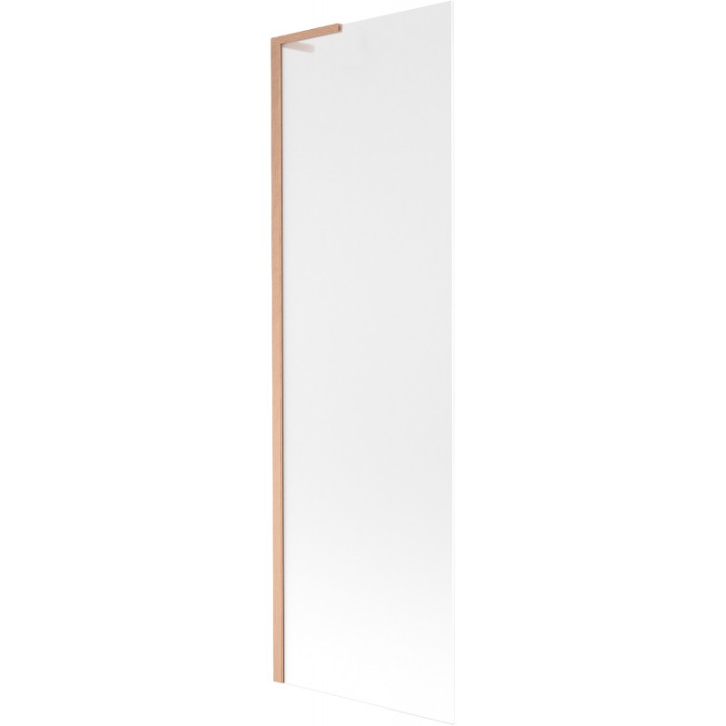 Mexen Next L vaňová zástena 1-krídlová 60 x 150 cm, mrazené sklo, kartáčovaná meď - 895-060-000-03-30-65