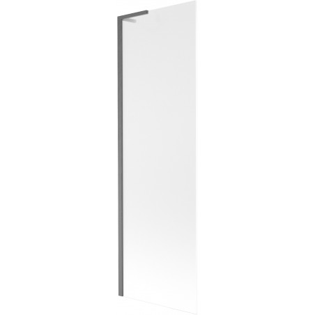 Mexen Next L vaňová zástena 1-krídlová 60 x 150 cm, matné sklo, brúsená gun grey - 895-060-000-03-30-66