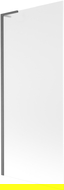Mexen Next L vaňová zástena s 1 krídlom 80 x 150 cm, mraz, brúsená pištoľová šedá - 895-080-000-03-30-66