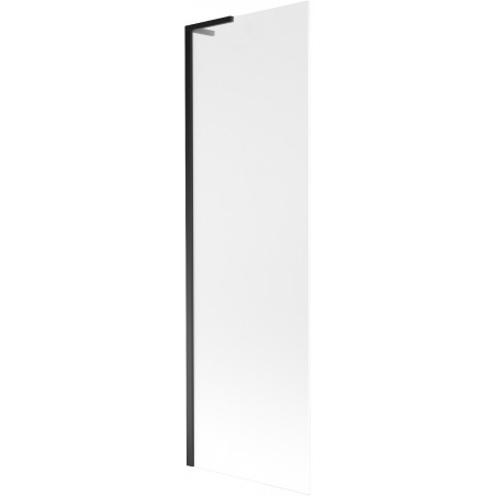 Mexen Next L kúpeľňová zábrana 1-krídlová 60 x 150 cm, mráz, čierna - 895-060-000-03-30-70