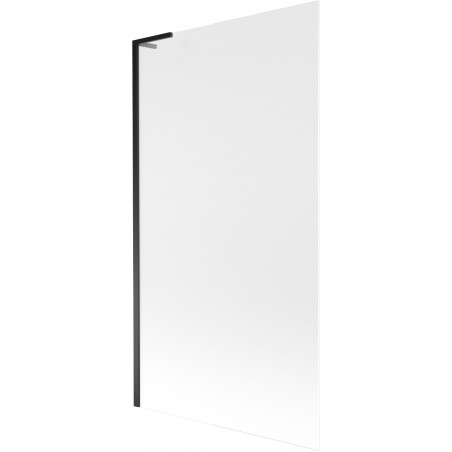Mexen Next L paravan na vaňu 1-krídlový 100 x 150 cm, mrazený, čierny - 895-100-000-03-30-70