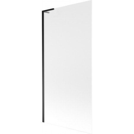 Mexen Next L paraván na vaňu 1-krídlový 90 x 150 cm, mrazivý, čierny - 895-090-000-03-30-70