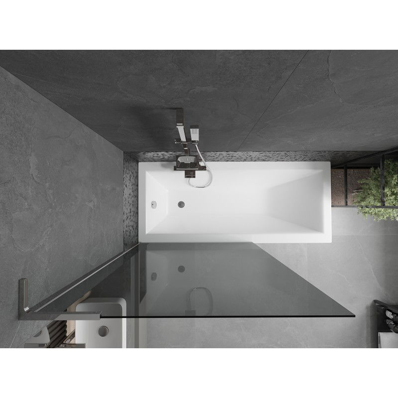 Mexen Next L vaňová zástena 1-krídlová 100 x 150 cm, grafit, chróm - 895-100-000-03-40-01