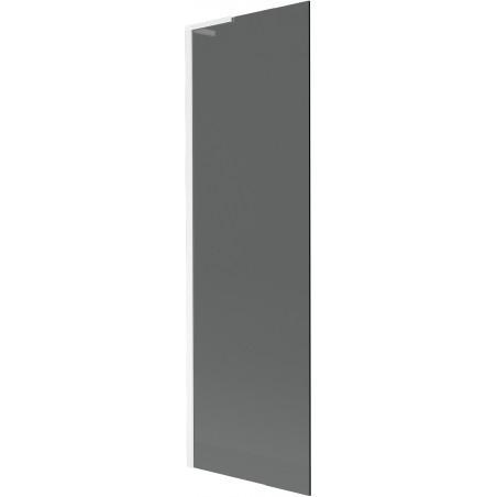 Mexen Next L paraván na vaňu 1-krídlový 60 x 150 cm, grafitový, biely - 895-060-000-03-40-20